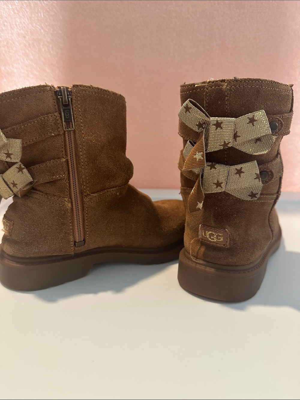 UGG Kids Tan Boots with Bows
